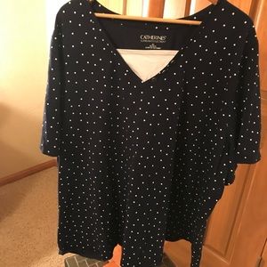 Navy polka dots T-shirt